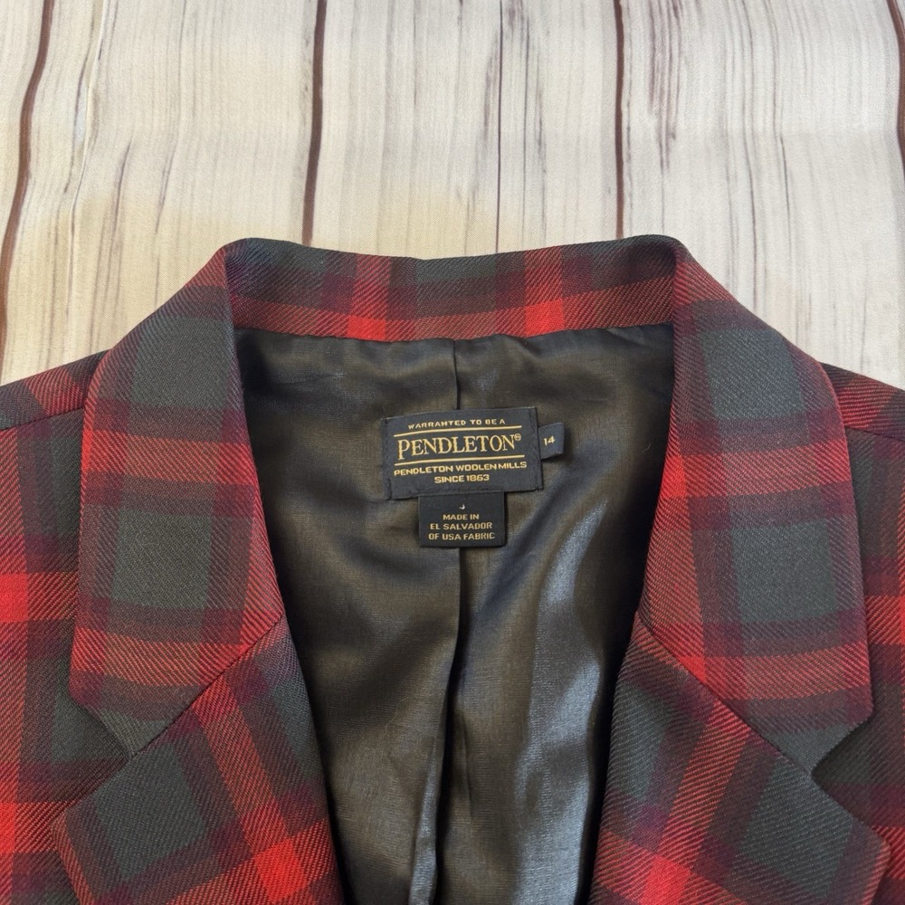 Pendleton Virgin Wool Christmas Blazer Women's Size 14 - Picture 2 of 7